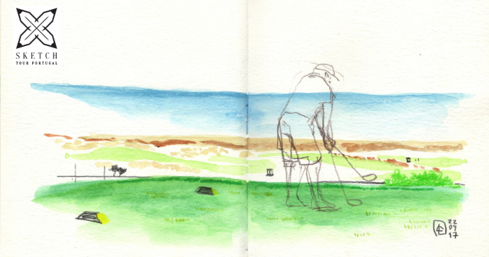 sketch of golf in Portugal